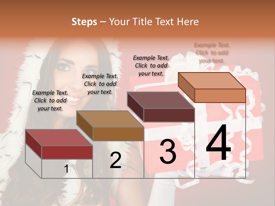 Colorful Gift Red PowerPoint Template