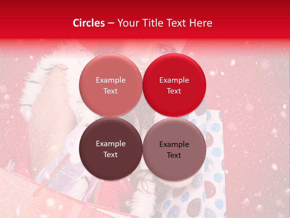 Woman Winter Xmas PowerPoint Template