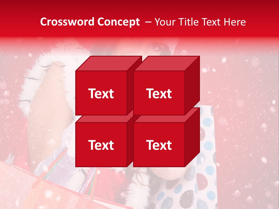 Woman Winter Xmas PowerPoint Template