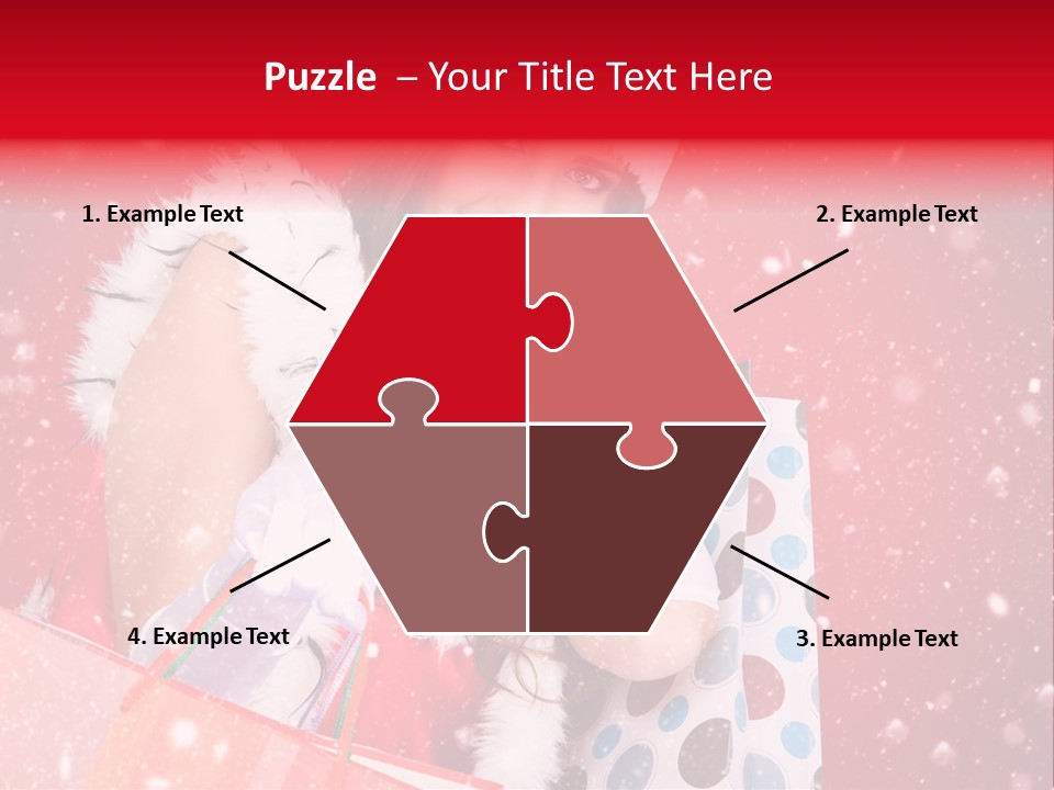 Woman Winter Xmas PowerPoint Template