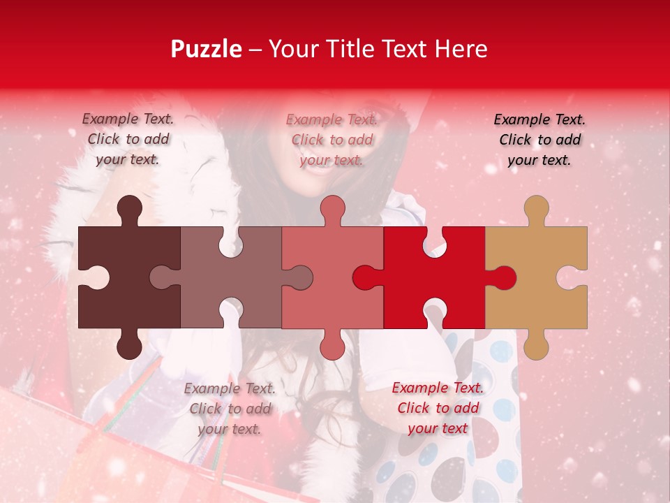 Woman Winter Xmas PowerPoint Template