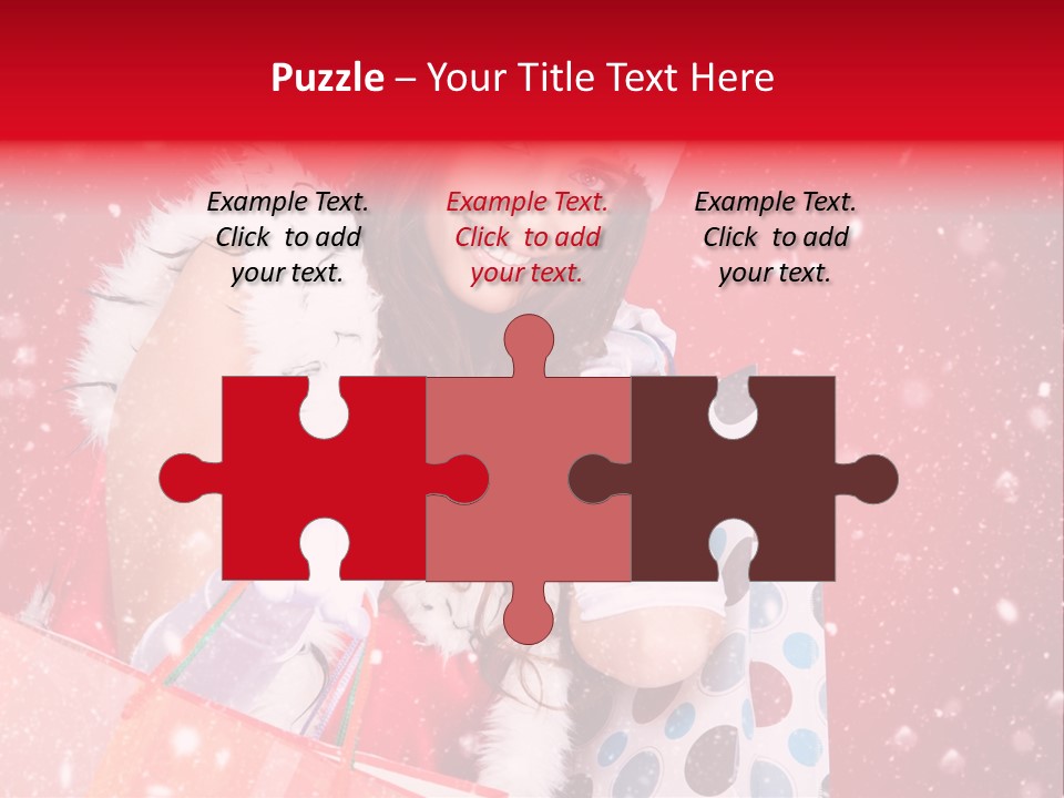 Woman Winter Xmas PowerPoint Template