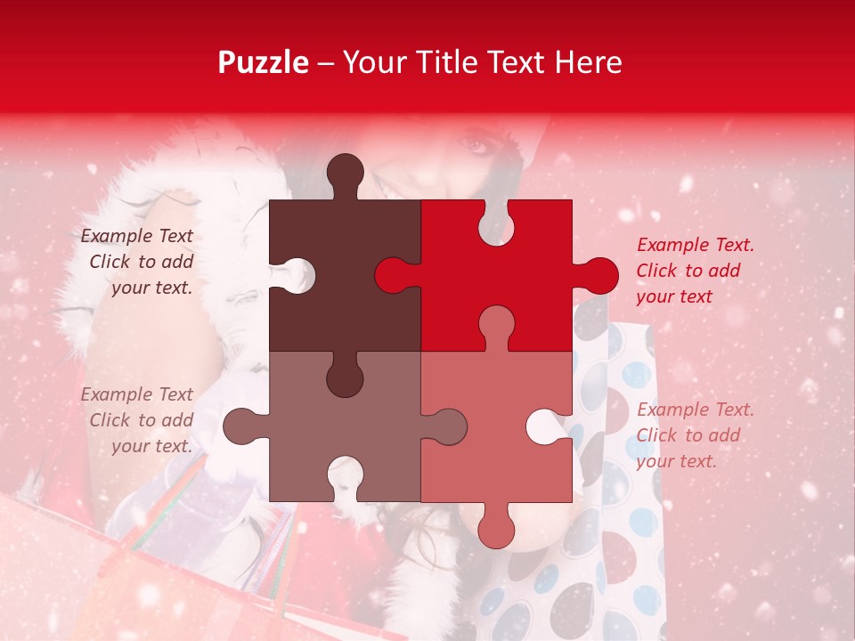 Woman Winter Xmas PowerPoint Template