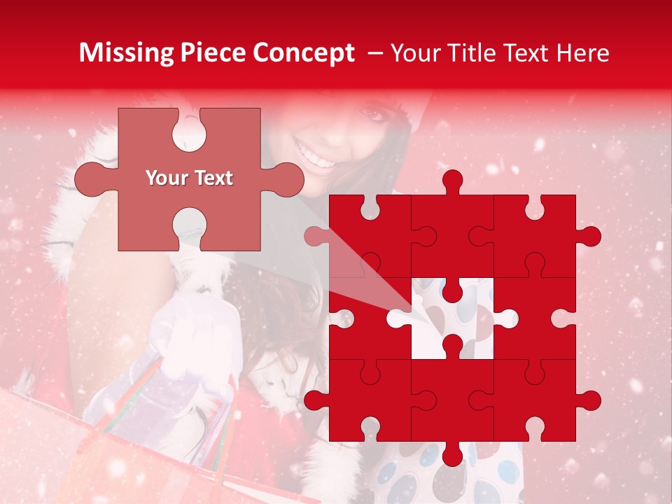 Woman Winter Xmas PowerPoint Template