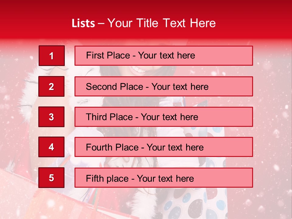 Woman Winter Xmas PowerPoint Template