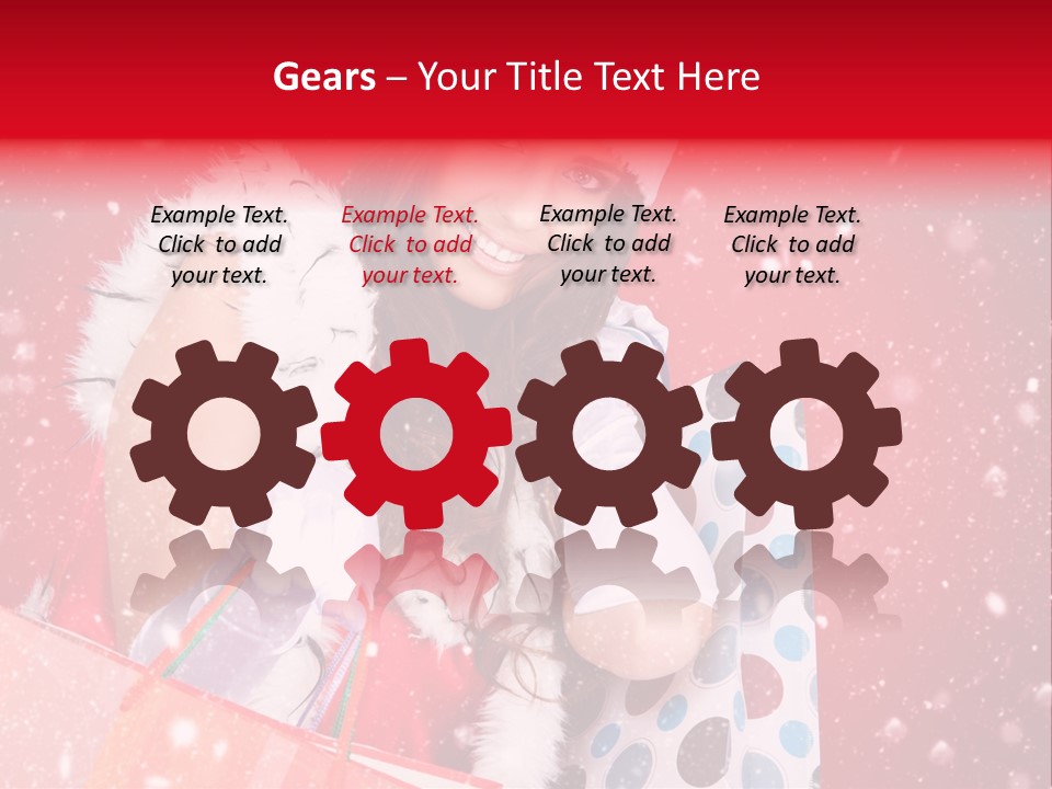 Woman Winter Xmas PowerPoint Template