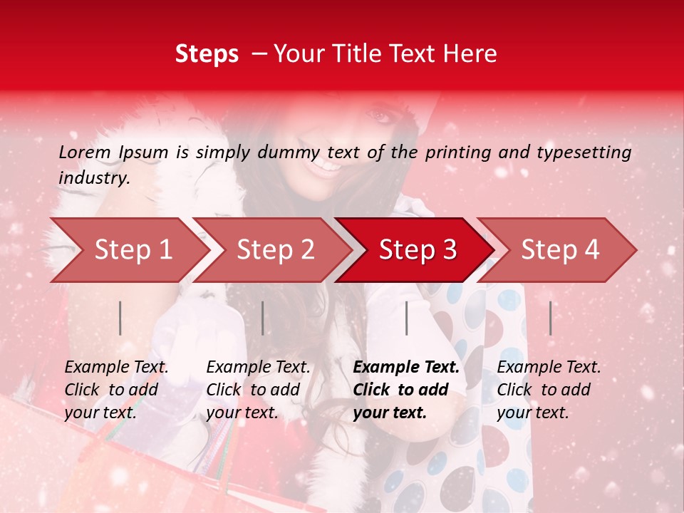 Woman Winter Xmas PowerPoint Template