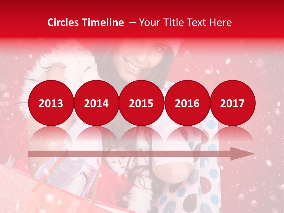 Woman Winter Xmas PowerPoint Template