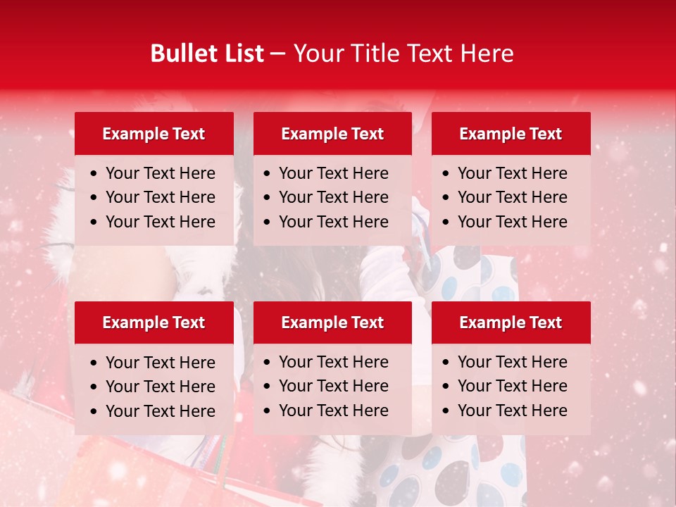 Woman Winter Xmas PowerPoint Template