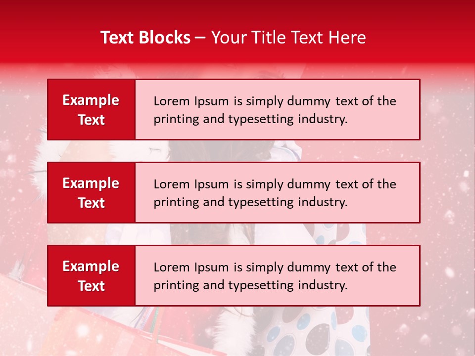 Woman Winter Xmas PowerPoint Template