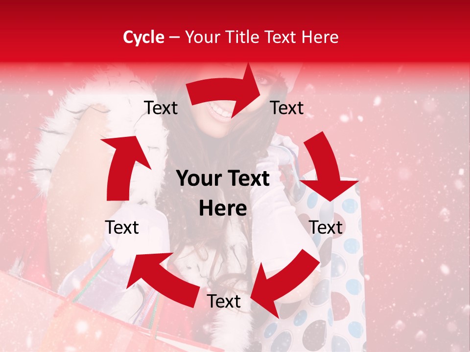 Woman Winter Xmas PowerPoint Template