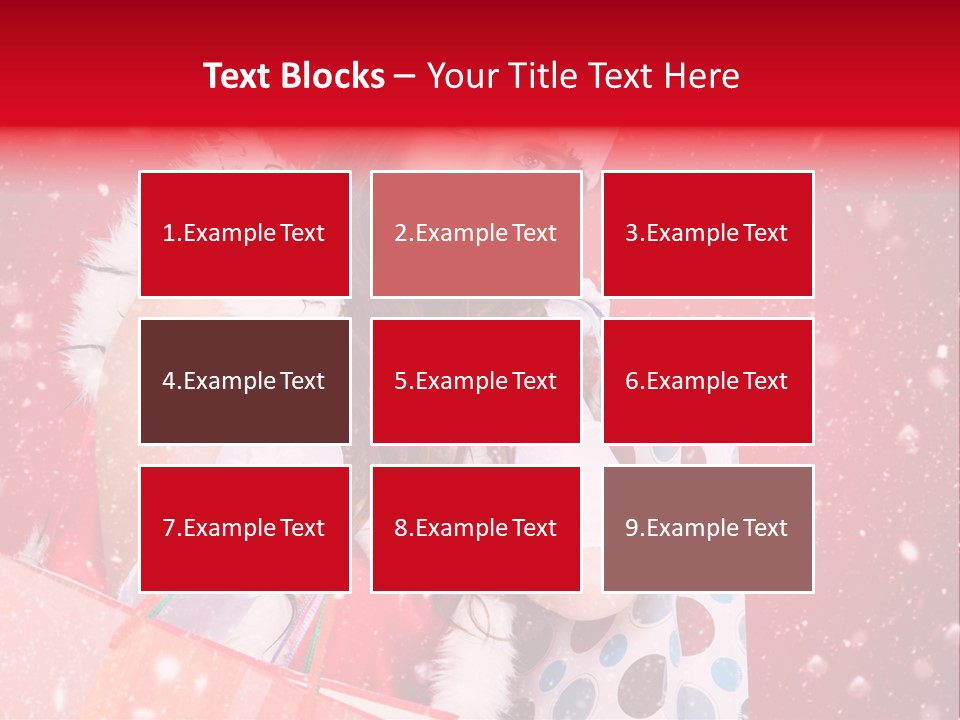 Woman Winter Xmas PowerPoint Template