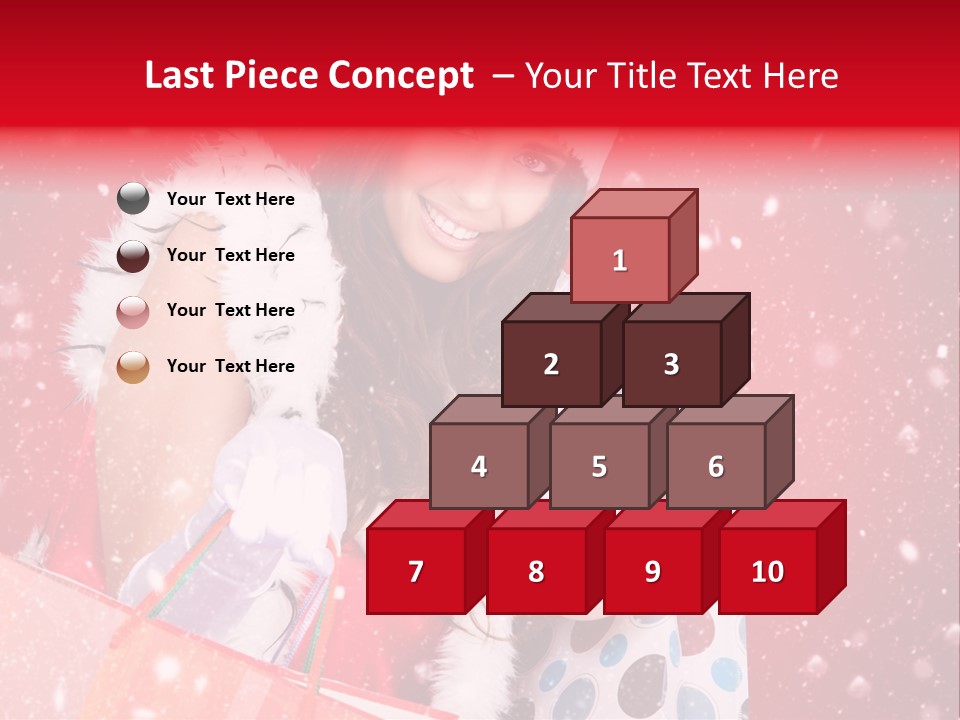 Woman Winter Xmas PowerPoint Template