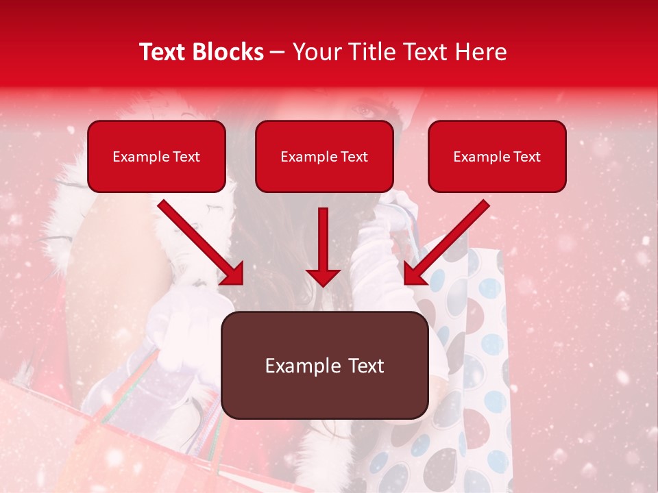 Woman Winter Xmas PowerPoint Template