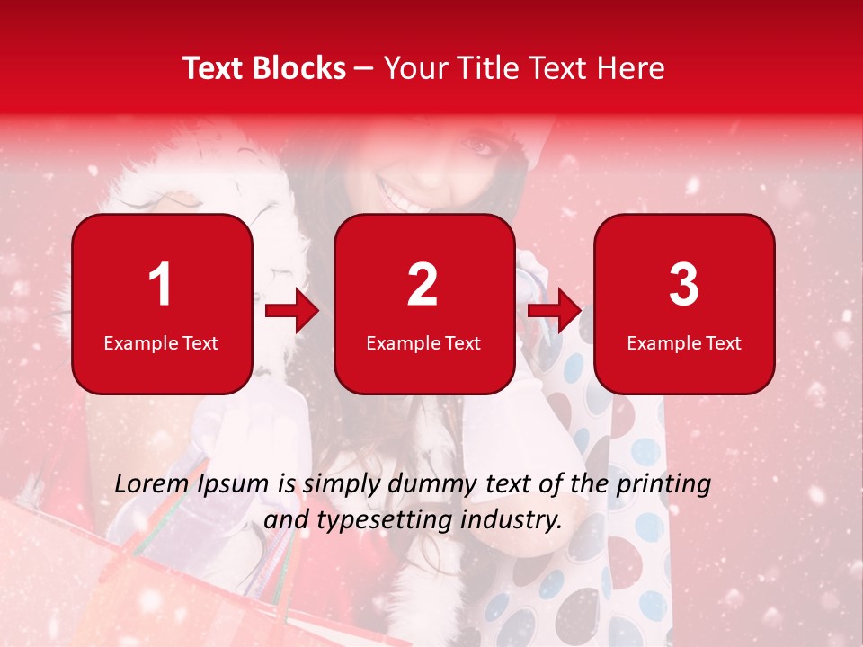 Woman Winter Xmas PowerPoint Template
