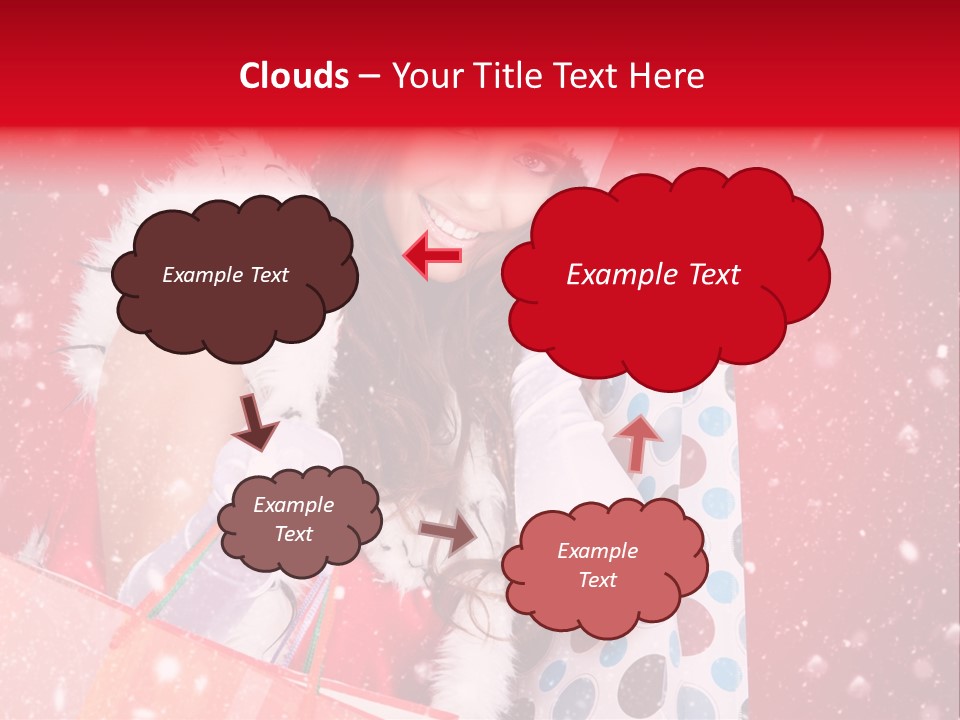 Woman Winter Xmas PowerPoint Template