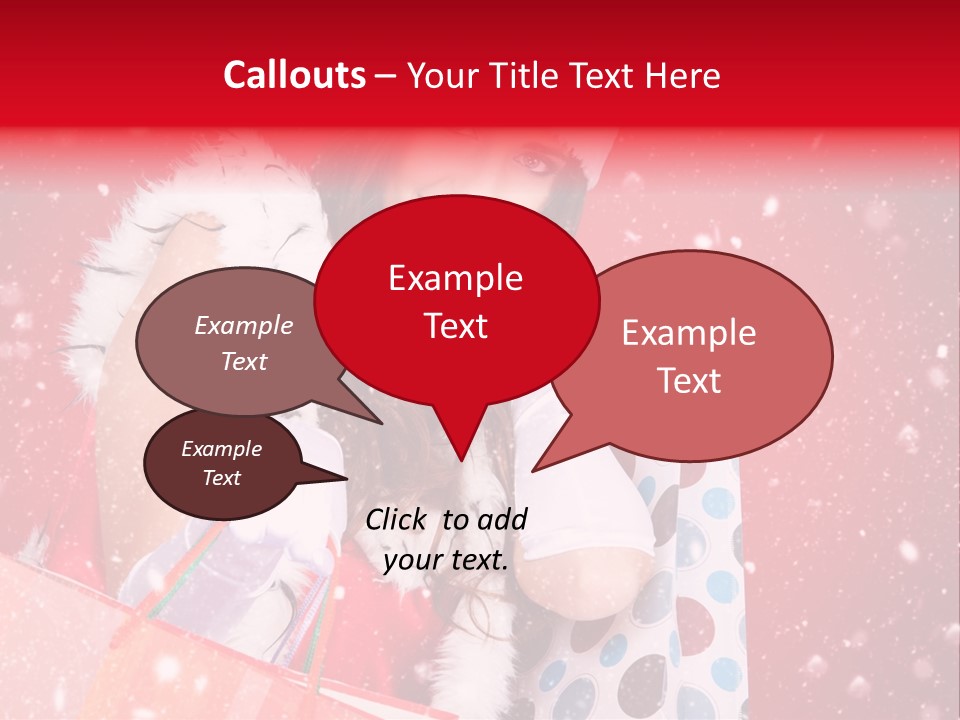 Woman Winter Xmas PowerPoint Template