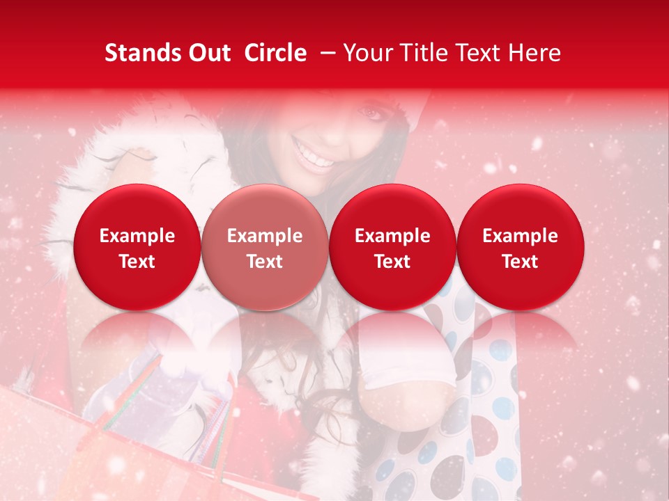 Woman Winter Xmas PowerPoint Template