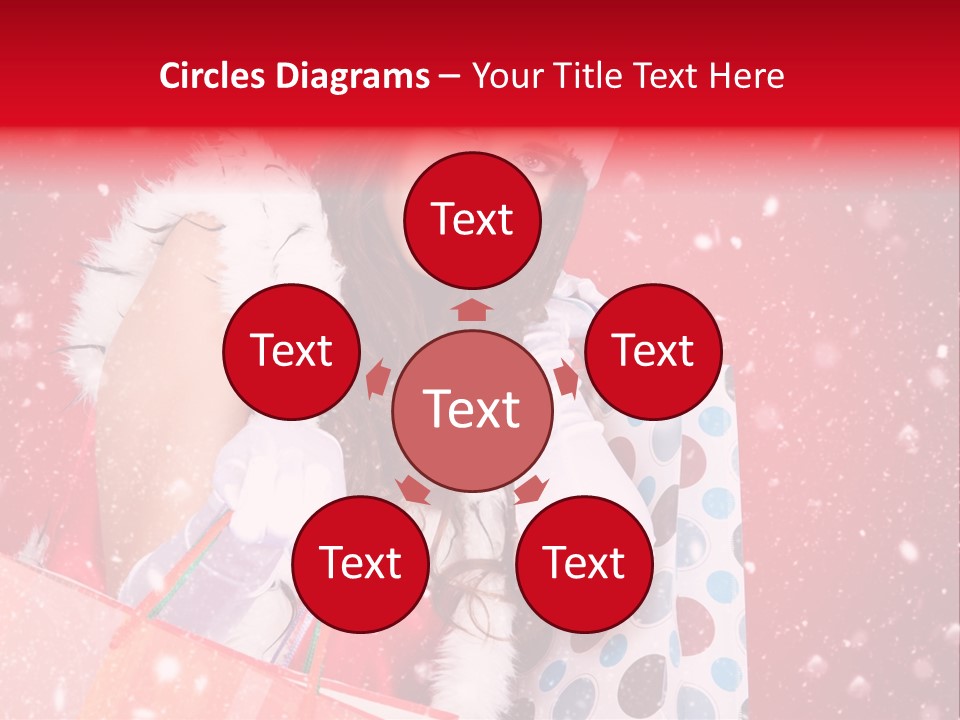 Woman Winter Xmas PowerPoint Template