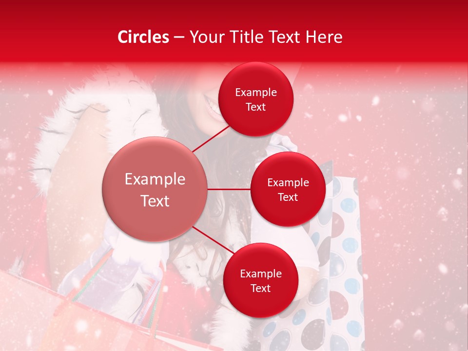 Woman Winter Xmas PowerPoint Template