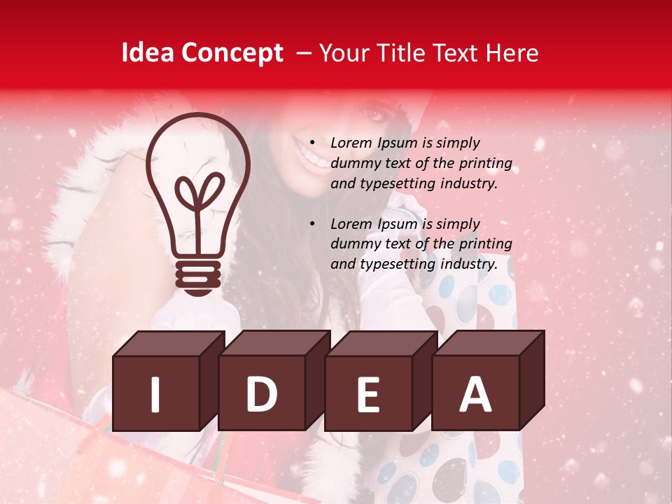 Woman Winter Xmas PowerPoint Template