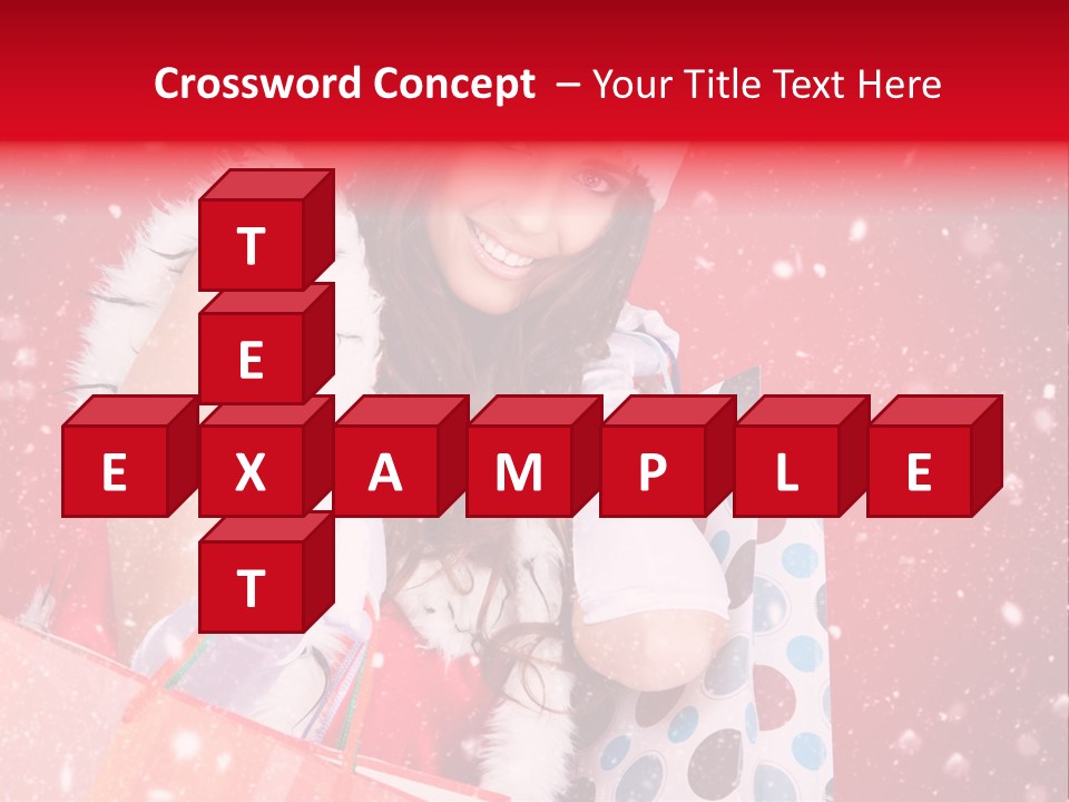 Woman Winter Xmas PowerPoint Template