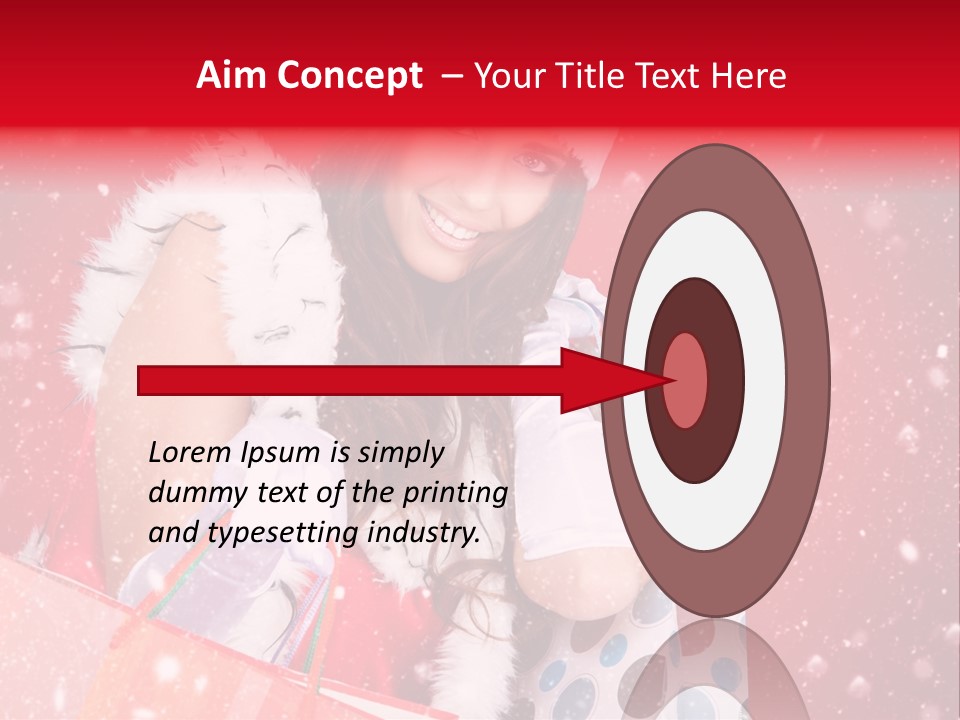 Woman Winter Xmas PowerPoint Template
