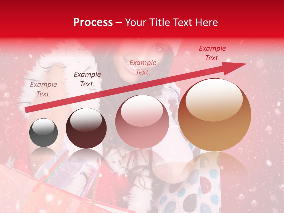 Woman Winter Xmas PowerPoint Template