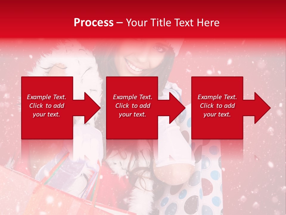 Woman Winter Xmas PowerPoint Template