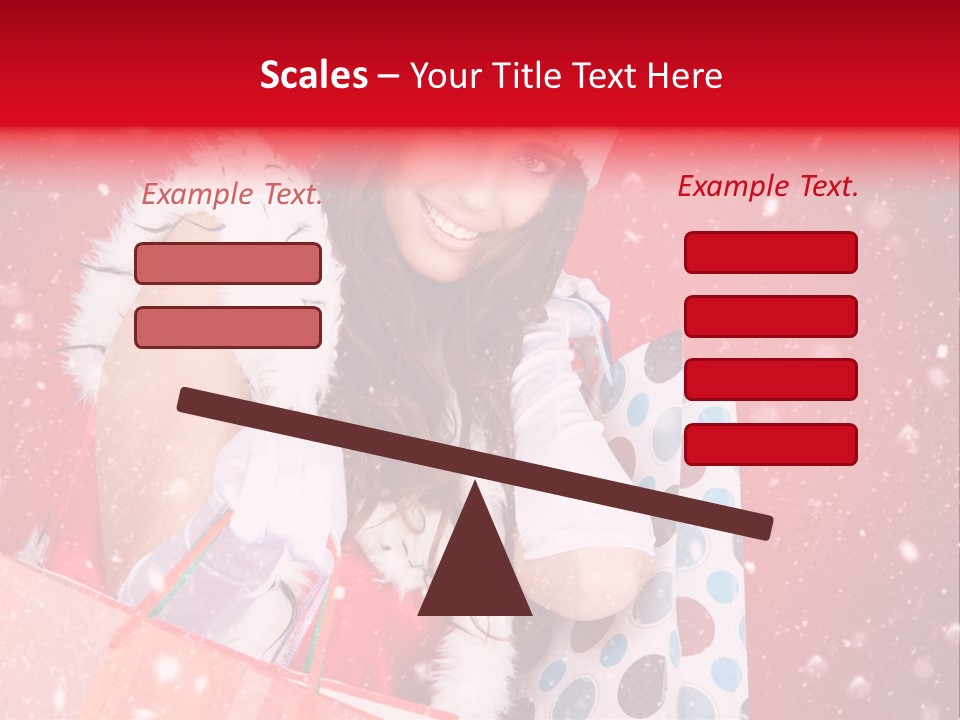 Woman Winter Xmas PowerPoint Template