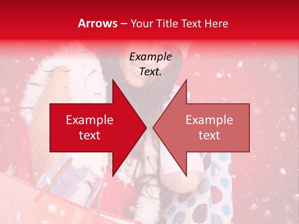 Woman Winter Xmas PowerPoint Template