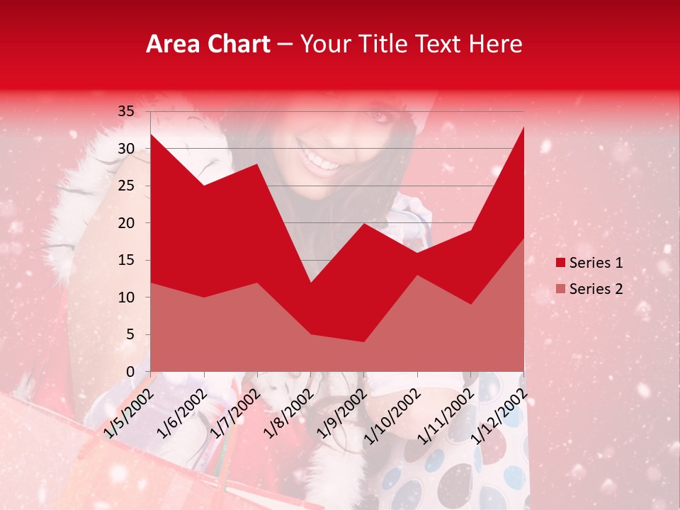 Woman Winter Xmas PowerPoint Template