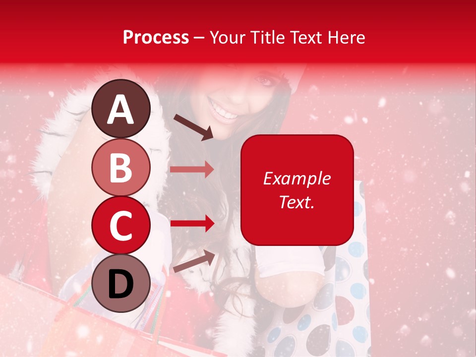 Woman Winter Xmas PowerPoint Template