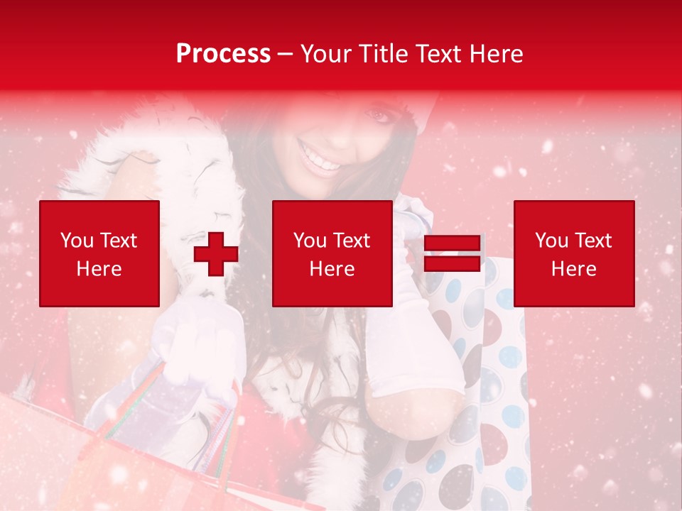 Woman Winter Xmas PowerPoint Template