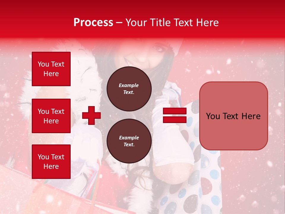 Woman Winter Xmas PowerPoint Template