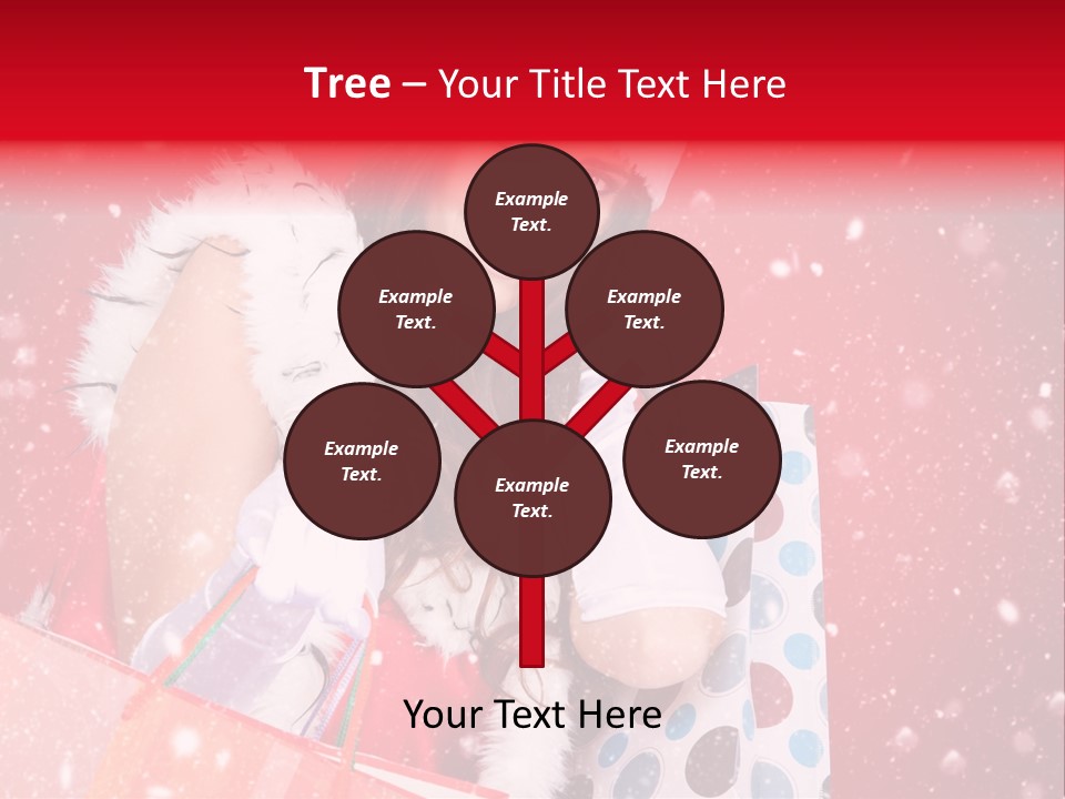 Woman Winter Xmas PowerPoint Template