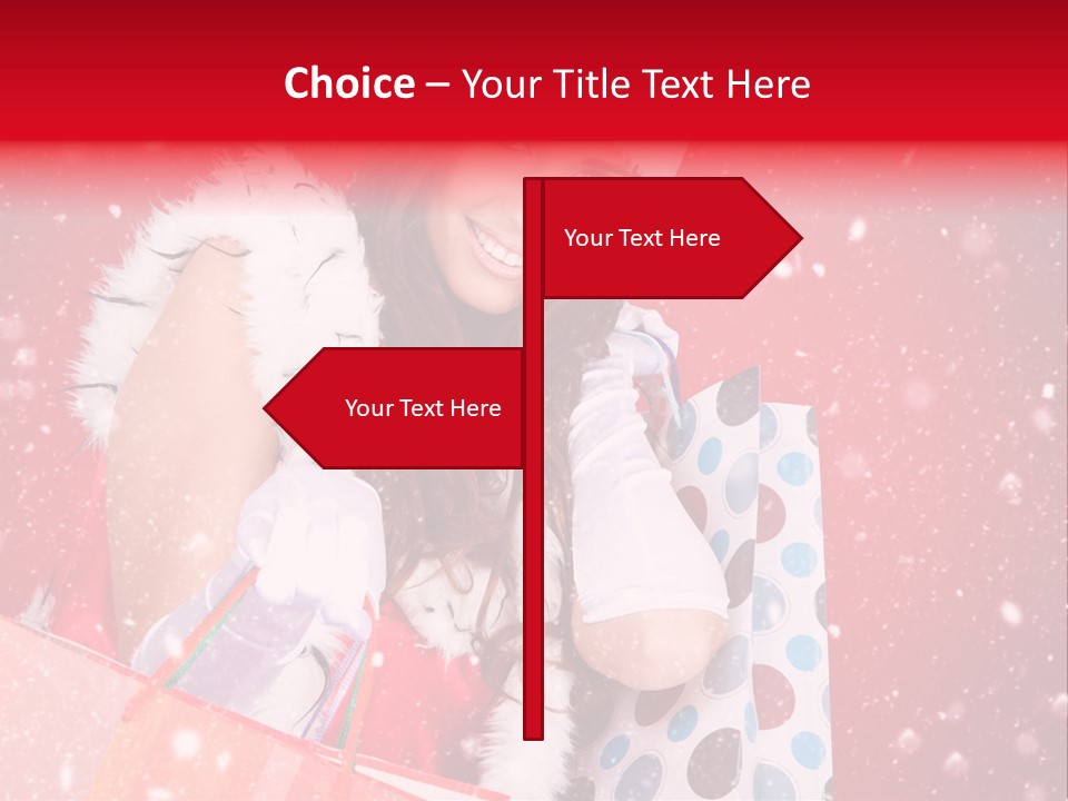 Woman Winter Xmas PowerPoint Template