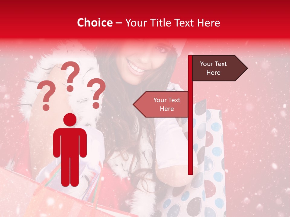 Woman Winter Xmas PowerPoint Template