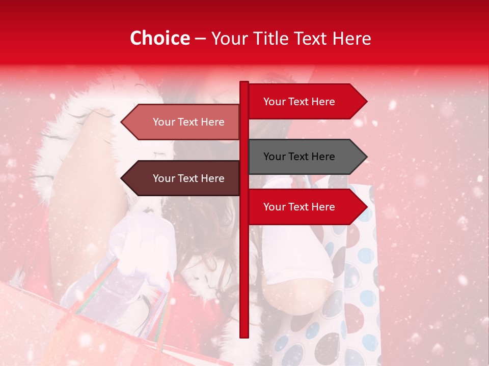 Woman Winter Xmas PowerPoint Template