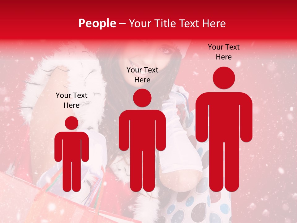 Woman Winter Xmas PowerPoint Template