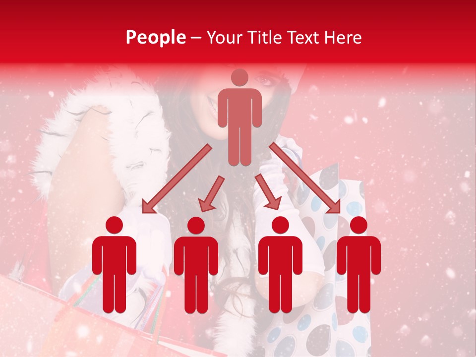 Woman Winter Xmas PowerPoint Template