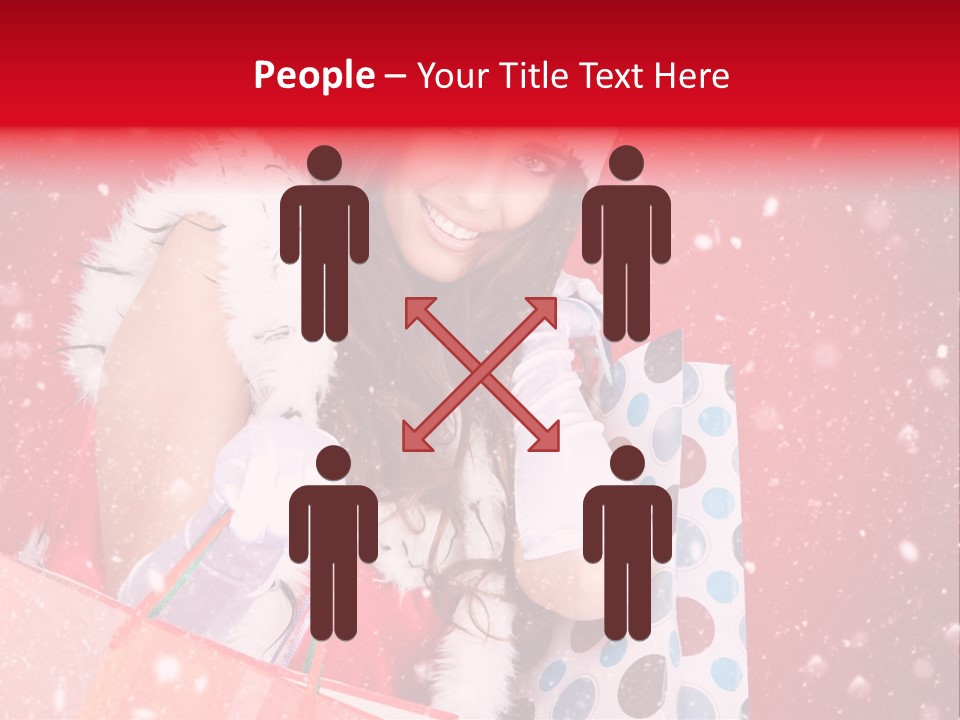 Woman Winter Xmas PowerPoint Template