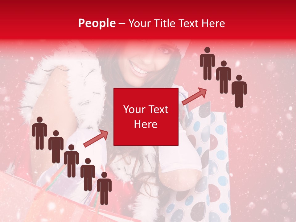 Woman Winter Xmas PowerPoint Template