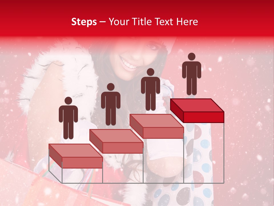 Woman Winter Xmas PowerPoint Template