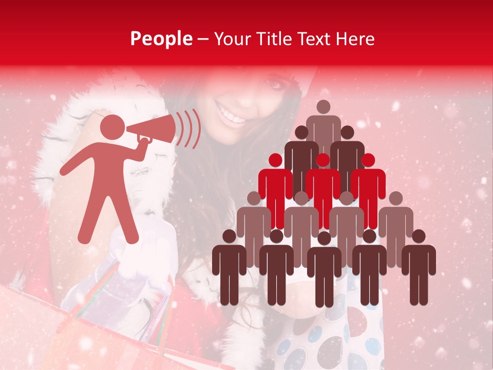Woman Winter Xmas PowerPoint Template