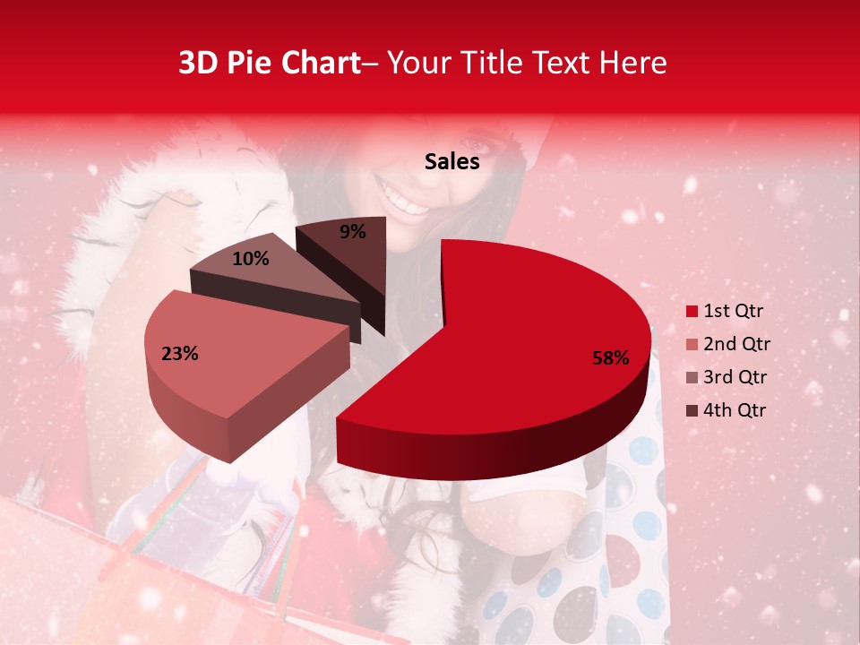 Woman Winter Xmas PowerPoint Template