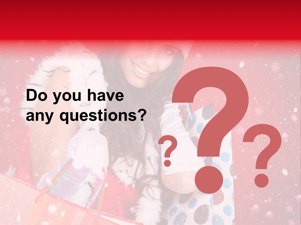 Woman Winter Xmas PowerPoint Template