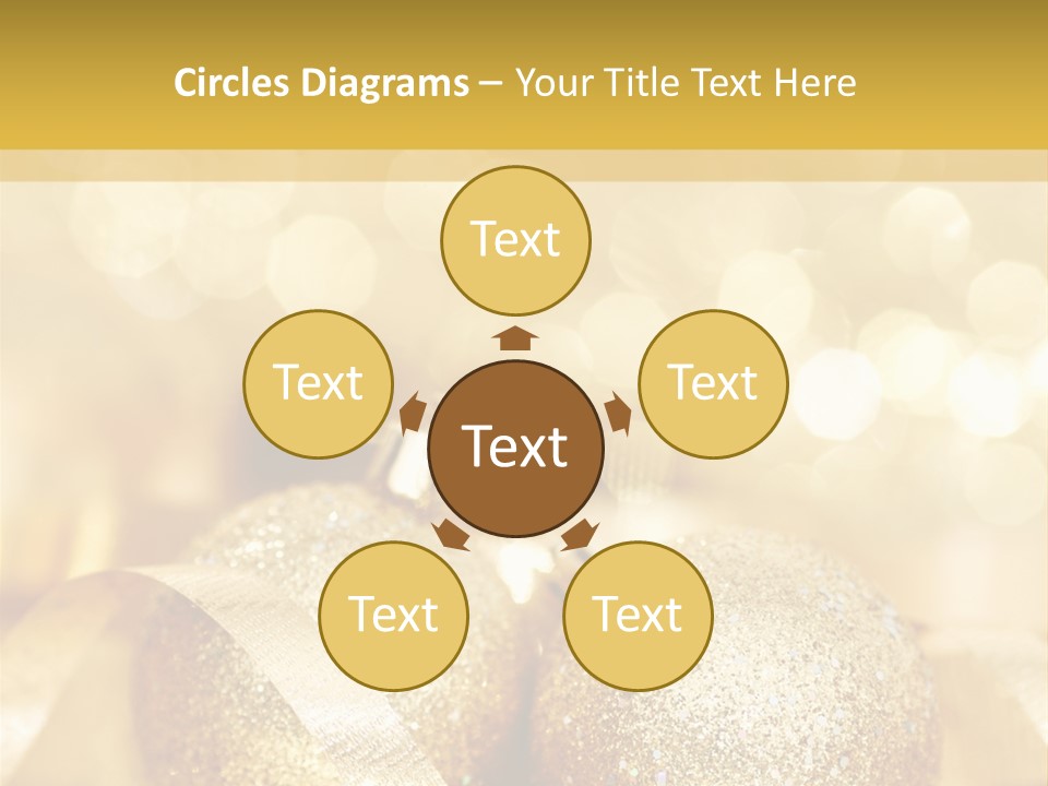 Yellow Sphere Celebrate PowerPoint Template