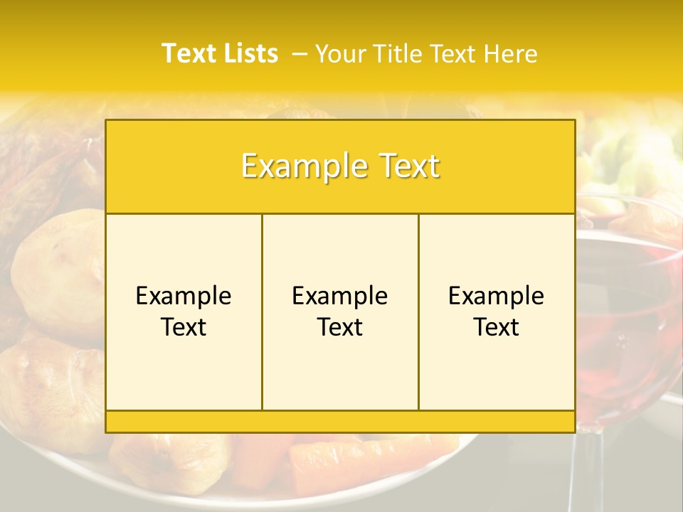 Supper Lunches Sprout PowerPoint Template