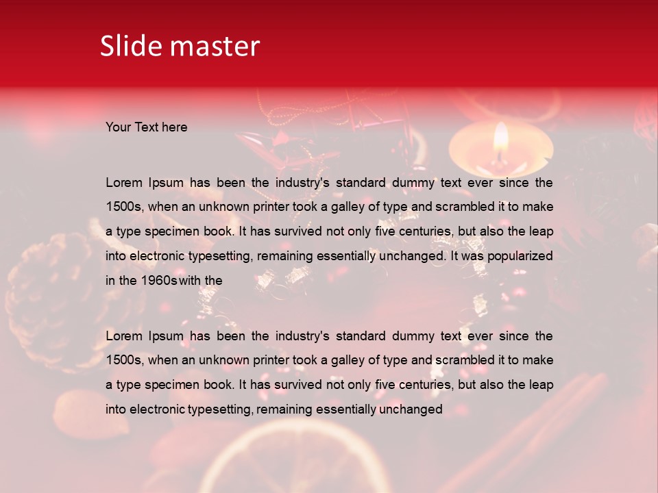 Christmas Eve Orange Bullet PowerPoint Template